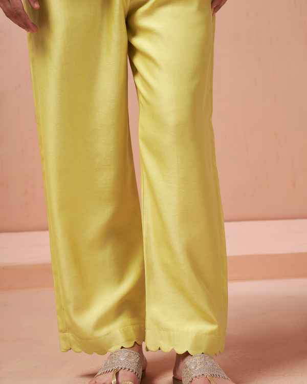 Lemon Fresh Chanderi Shirt Co-ord Set