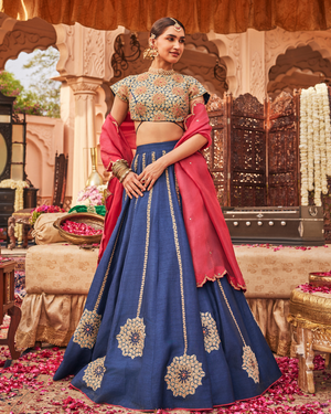 Jade Blue Lehenga Set