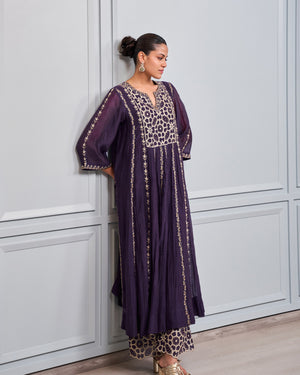 Mulberry Sequined Kalidar Kurta Set