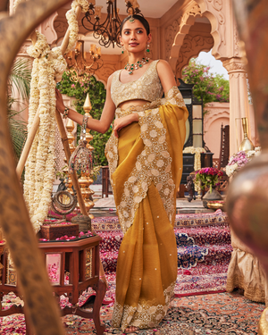 Deep Mustard Saree