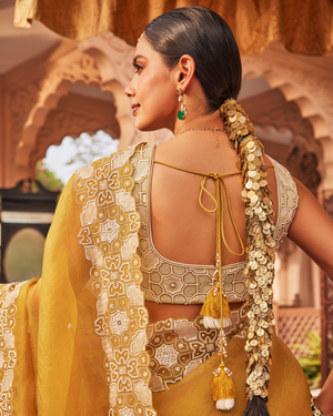 Deep Mustard Saree