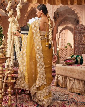 Deep Mustard Saree