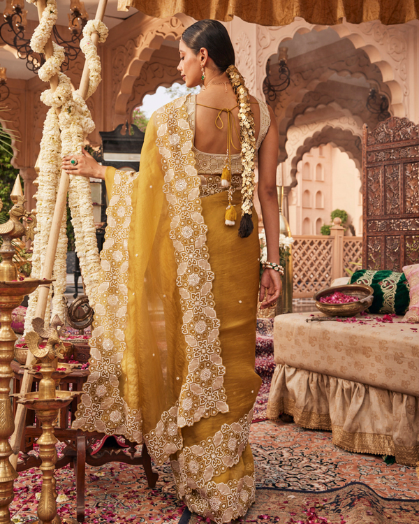 Deep Mustard Saree