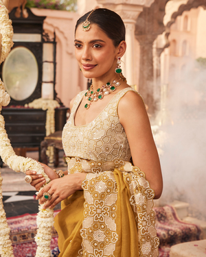 Deep Mustard Saree