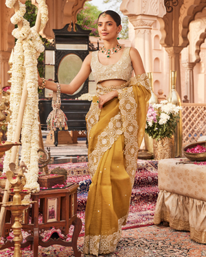 Deep Mustard Saree