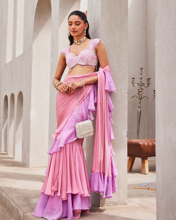 Pink Sorbet Drape Saree