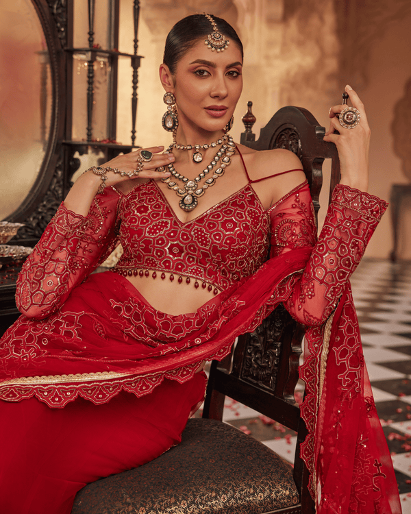 Sassy Grace Maroon Saree