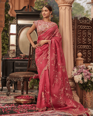 Crimson Pink Saree