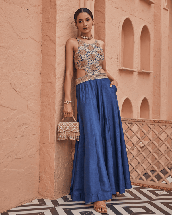 Royal Jade Navy Jumpsuit