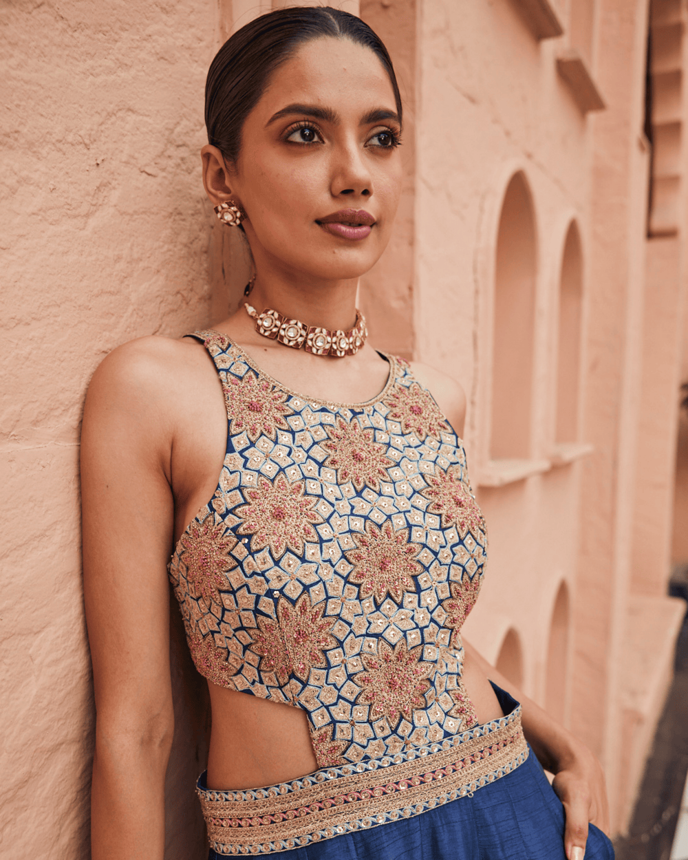 Royal Jade Navy Jumpsuit