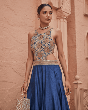 Royal Jade Navy Jumpsuit