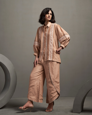 Muted Peach Linen Co-ord Set