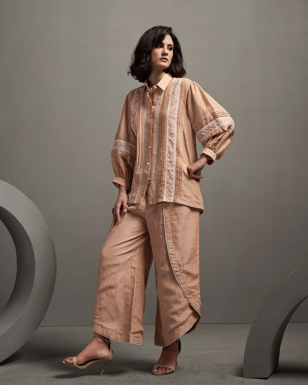 Muted Peach Linen Co-ord Set