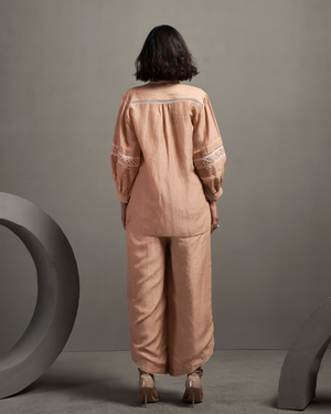 Muted Peach Linen Co-ord Set