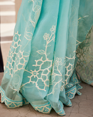 Oceanic Blue Saree