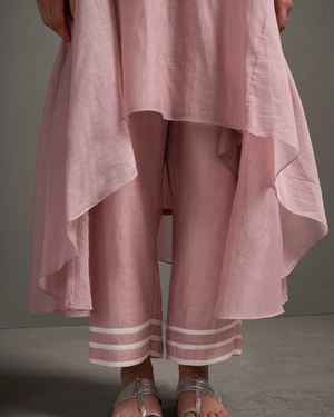 Powder Pink Malai Chanderi Suit Set
