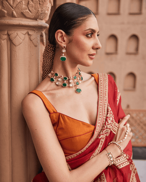 Scarlet Red Saree
