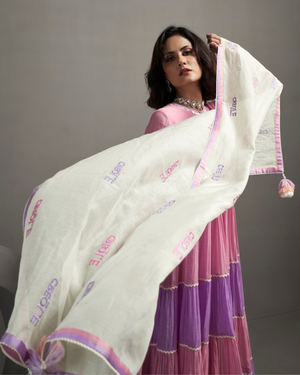 Lilac Blush Malai Chanderi Dress Set