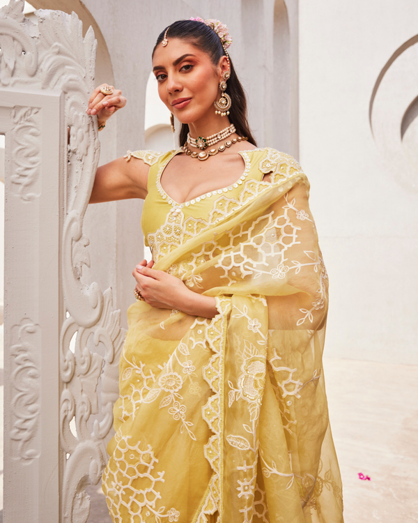 Lemon Sorbet Saree