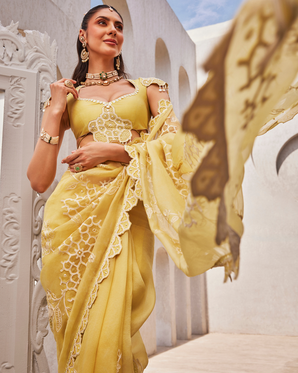Lemon Sorbet Saree