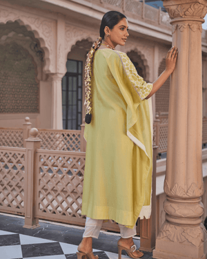 Lemon Gaze Yellow Kaftan Set