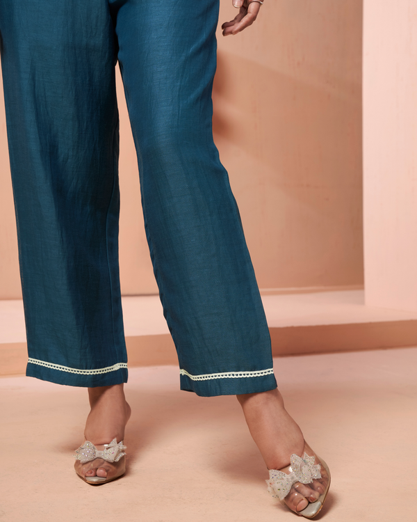 Navy Blue Linen Shirt Co-ord Set
