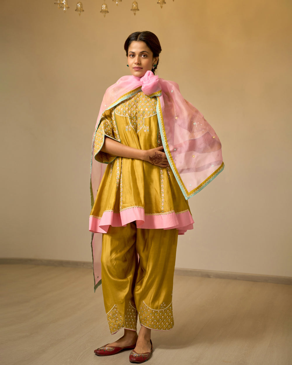 Amber & Rose Chanderi Suit Set