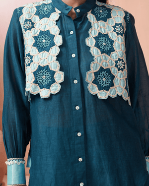 Midnight Blue Linen Shirt Co-ord Set
