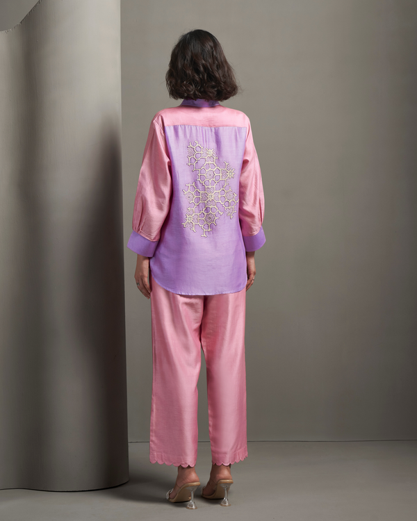 Petal Pink Chanderi Silk Co-ord Set
