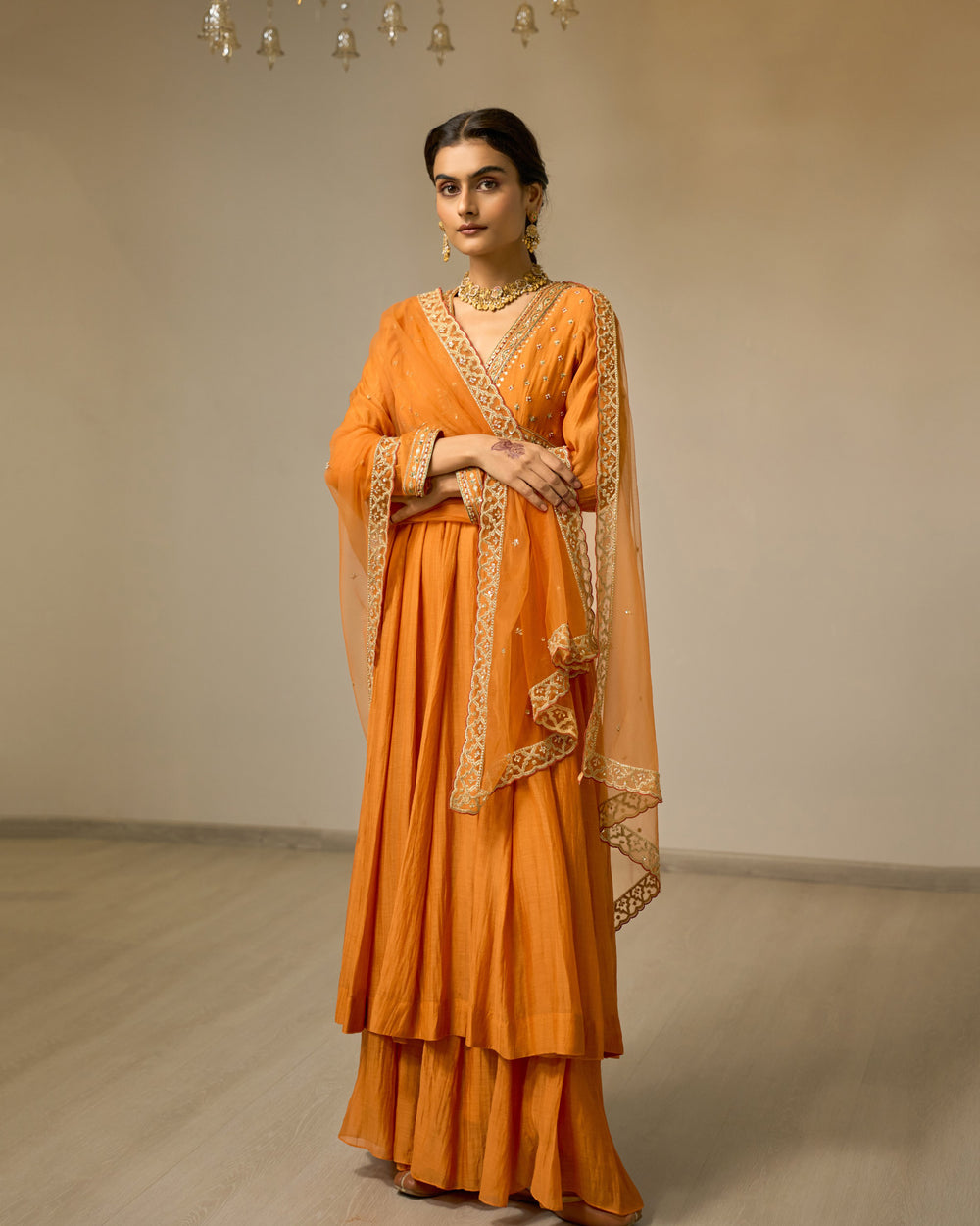 Daffodil Glow Palazzo Anarkali Set