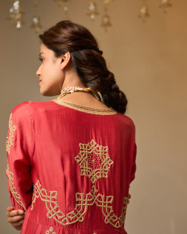 Umber Chanderi Silk Lehenga