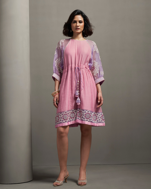 Rosy Blush Organza Silk Jumpsuit