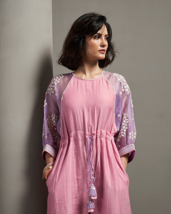 Rosy Blush Organza Silk Jumpsuit