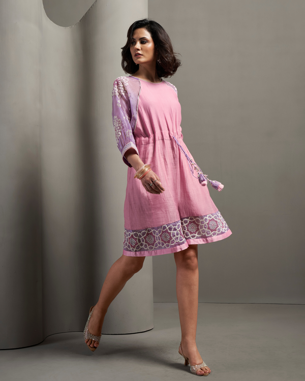 Rosy Blush Organza Silk Jumpsuit