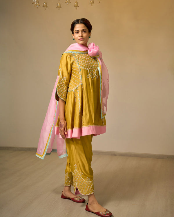 Amber & Rose Chanderi Suit Set