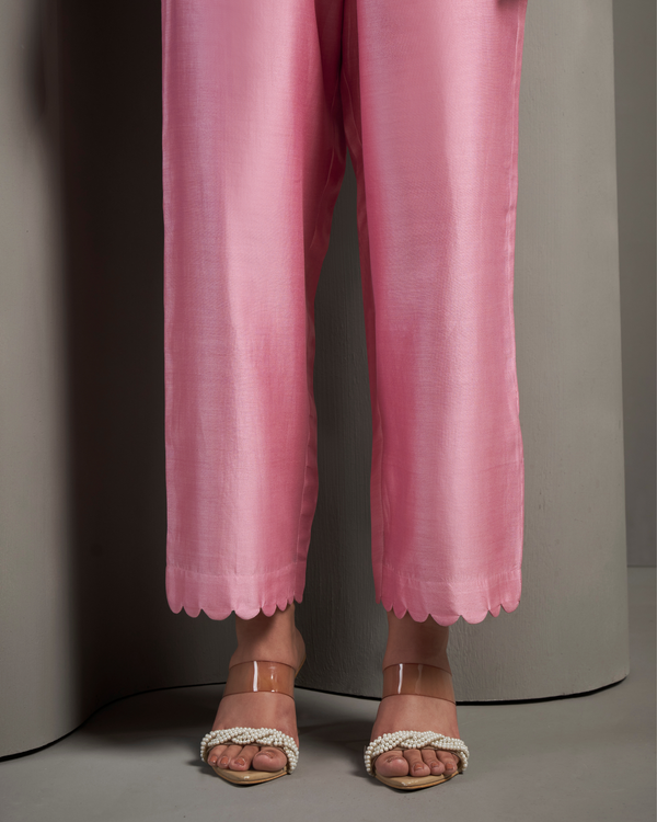 Petal Pink Chanderi Silk Co-ord Set