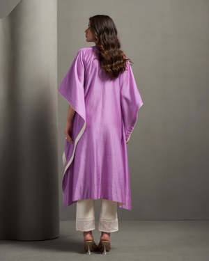 Orchid Ivory Chanderi Silk Kaftan Set