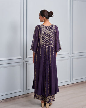 Mulberry Sequined Kalidar Kurta Set