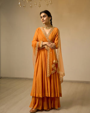 Daffodil Glow Palazzo Anarkali Set