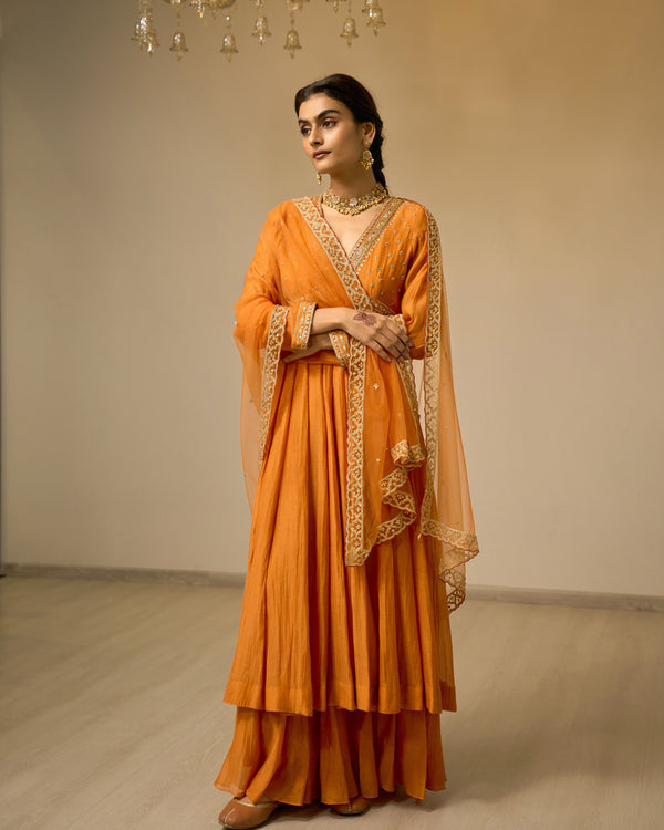 Daffodil Glow Palazzo Anarkali Set
