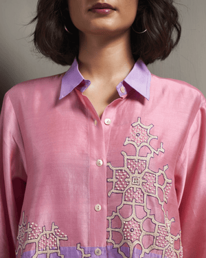 Petal Pink Chanderi Silk Co-ord Set