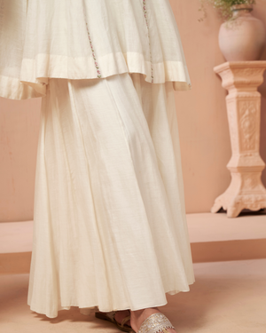 Cream Ivory Malai Chanderi Palazzo Set