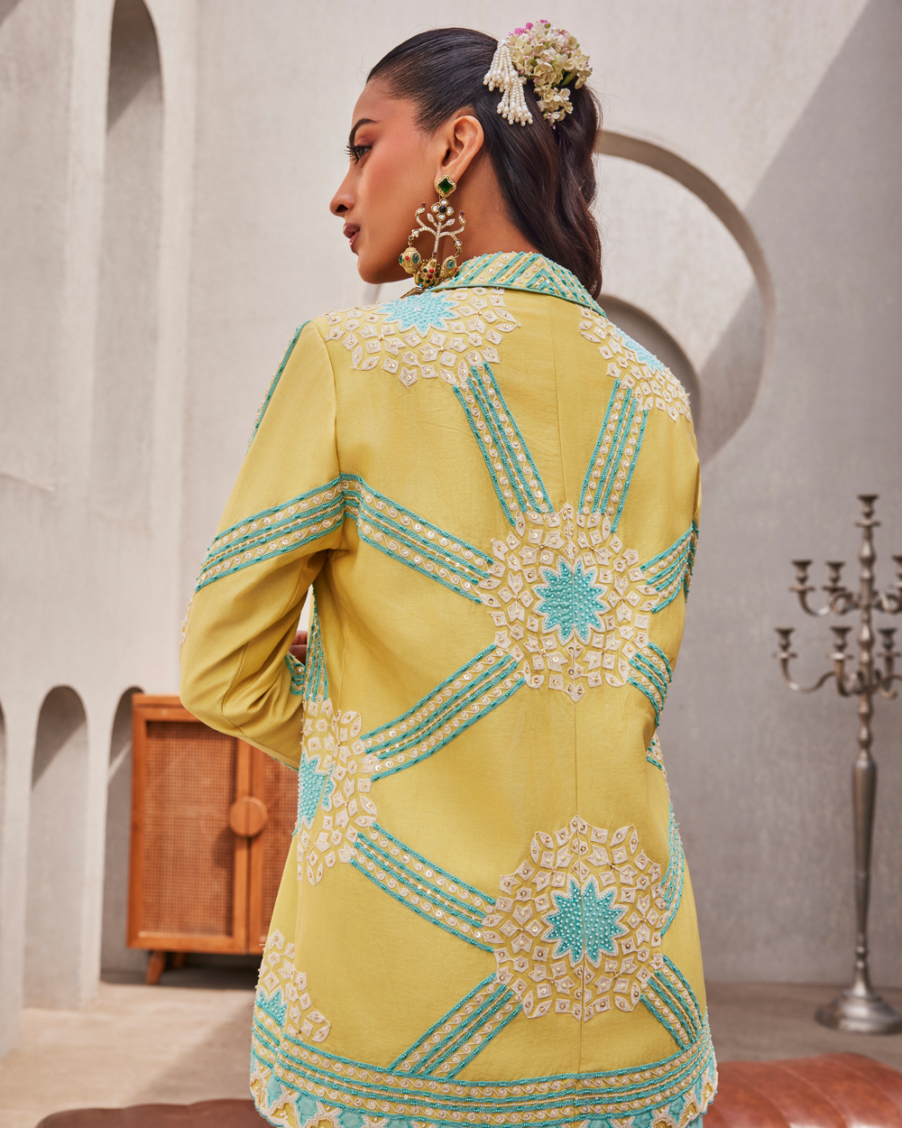 Icy Blue Blazer Skirt