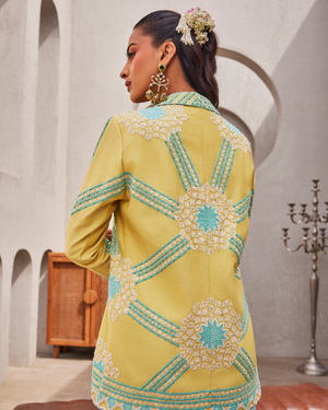 Icy Blue Blazer Skirt