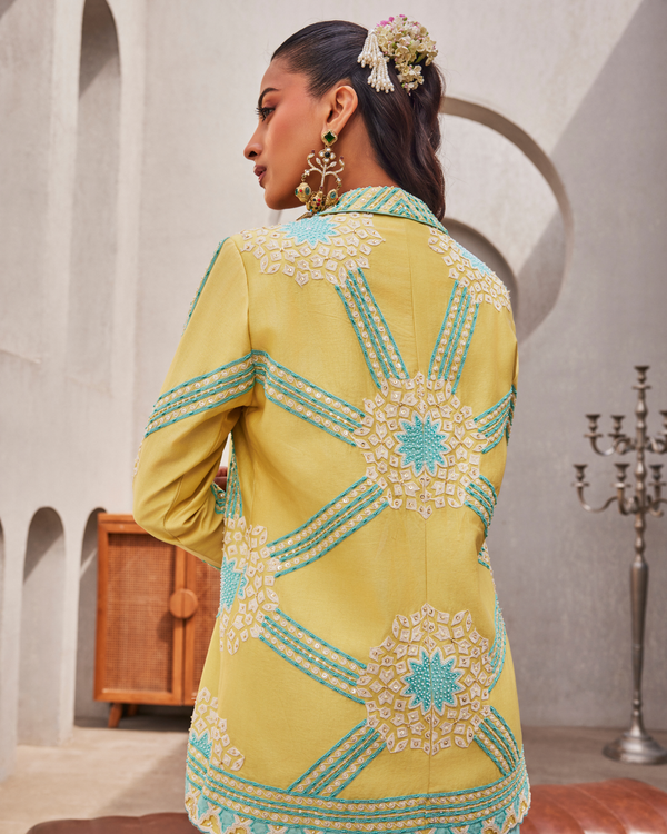 Icy Blue Blazer Skirt