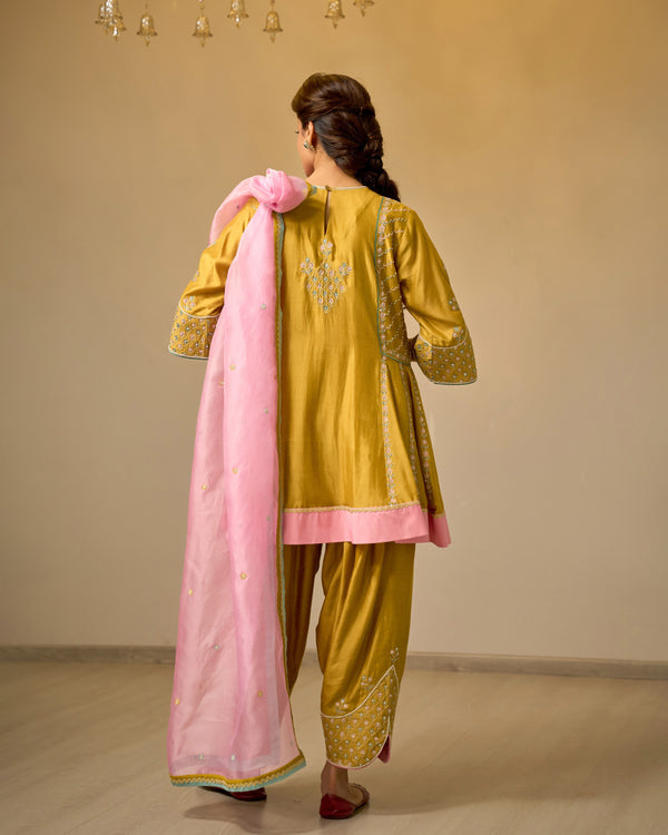Amber & Rose Chanderi Suit Set