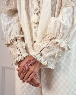 Ivory Jacquard Threadwork Co-ord Set
