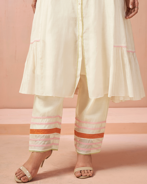 Ivory Pearl Malai Chanderi Suit Set