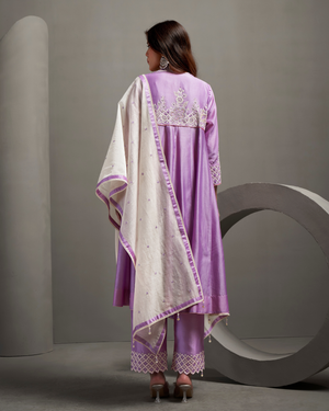 Lilac Dream Chanderi Silk Kurta Set