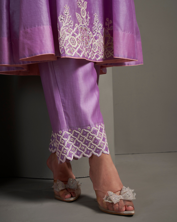 Lilac Dream Chanderi Silk Kurta Set